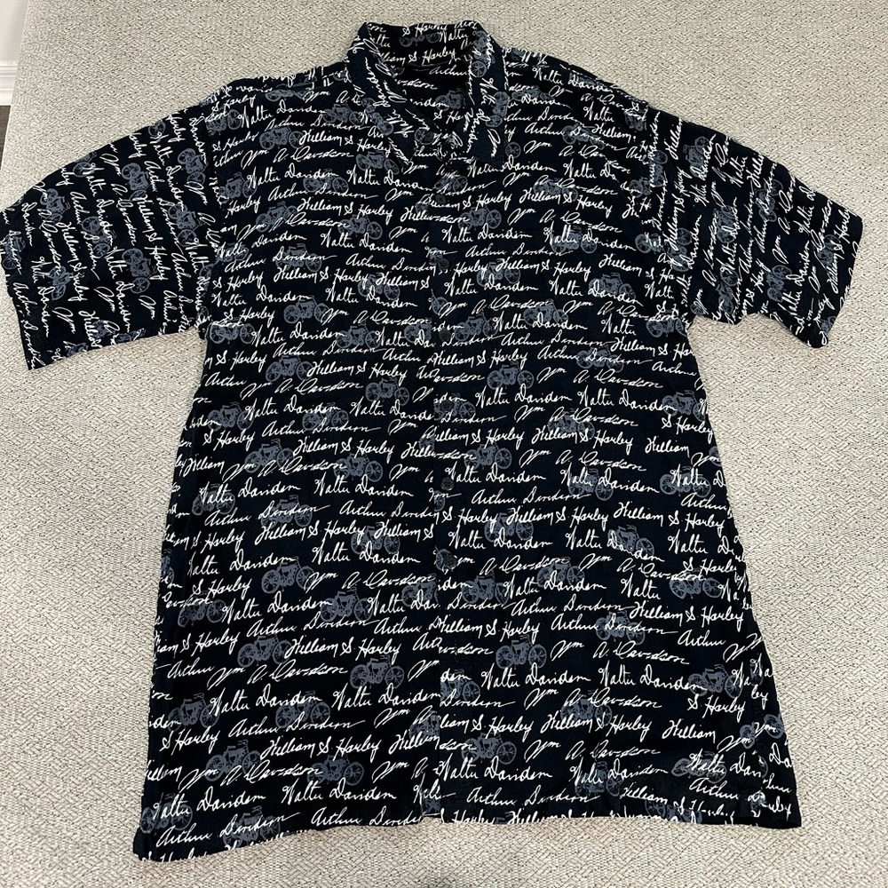 Short Sleeve Button Down Harley Davidson Shirt